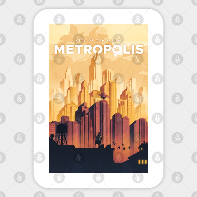 Metropolis City of Tomorrow Sticker by The Fanatic